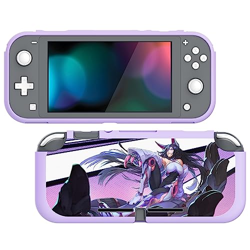 PlayVital Custom Protective Case for Nintendo Switch Lite, Soft TPU Slim Case Cover for Nintendo Switch Lite - Neko Mecha
