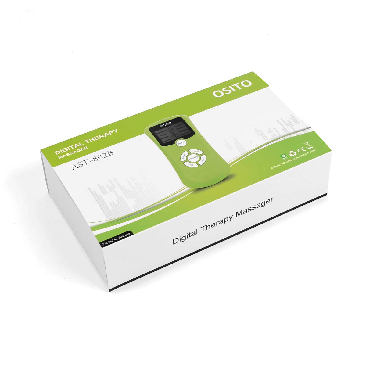 Dual Channel TENS Machine Muscle Stimulators with 9 Modes and 15 Levels and 4 Gel Pads for Pain Relief