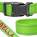 Didog Personalized Embroidered Dog Collar with Pet Name & Phone Number, Reflective Custom Dog Collar for Small Medium Large Dogs,Green Collar,Hot Pink Threadthumb 2
