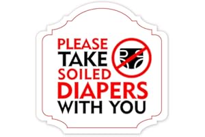 Heritage Plus Please Take Soiled Diapers With You Wall or Door Sign | Business Restaurant and Bar Signage - Small