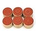 6 in 1 Assorted Retro Vintage Style Round Wooden Rubber Stamp Scrapbook Craft