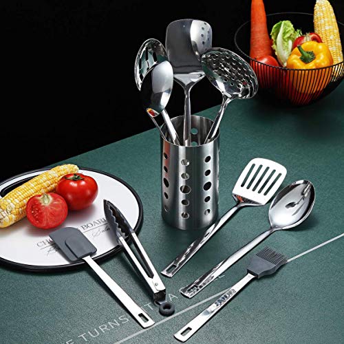 Stainless Steel Cooking Utensils Set, Berglander 13 Pieces Kitchen Utensils Set, Kitchen Tools