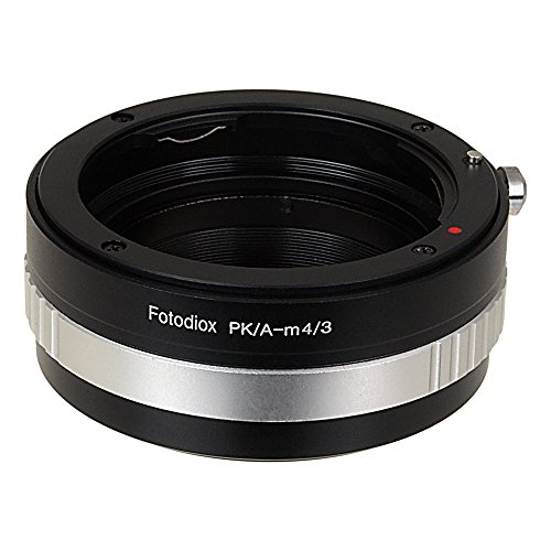 Fotodiox Lens Mount Adapter - Pentax K Mount (PK) SLR Lens to Micro Four Thirds (MFT, M4/3) Mount Mirrorless Camera Body, with Built-In Aperture Control Dial