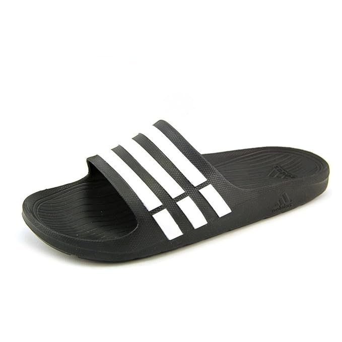 white adidas flip flops mens