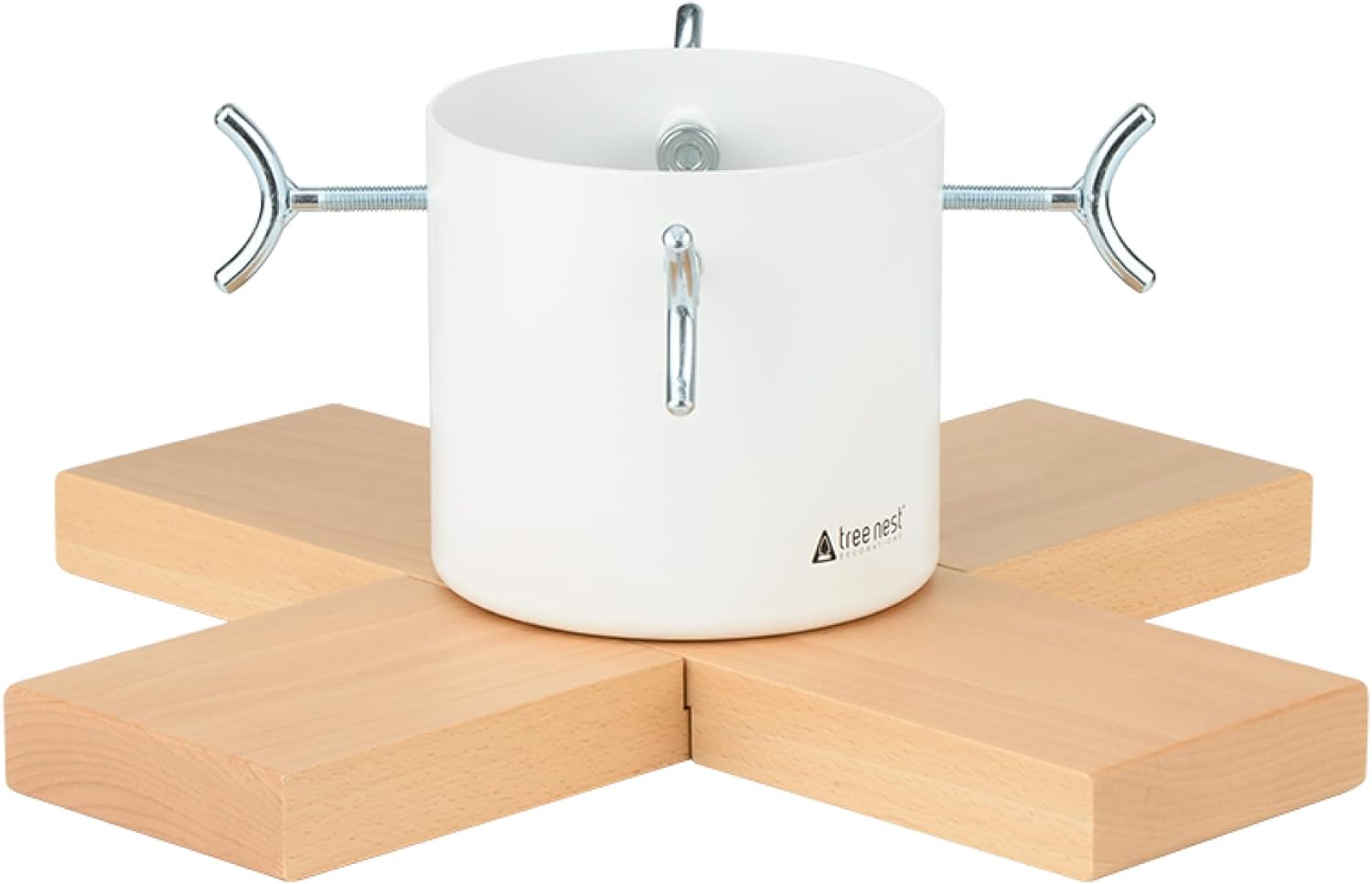 Tree Stands - Tree Nest Christmas Tree Stand Base Modern Tree for 6ft Real Tree Small Tree Tabletop Holder Xmas Tree Decoration Hip (White)