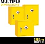 The Products Store Mini Flammable COSHH Cabinet Chemical Storage 1 Shelf Hi-Vis view 6