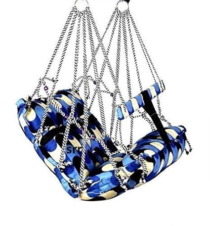 Sita Ram Retails Cotton Hanging Home Swing for Baby (Multicolour)