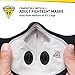10 Carbon N99 PM2.5 Filters and 2 Valves for Fightech Dust Mask | Pack of Air Filters for Face Mask for Dust | With Safety Goggles Fogging Up Protection (ADULT)