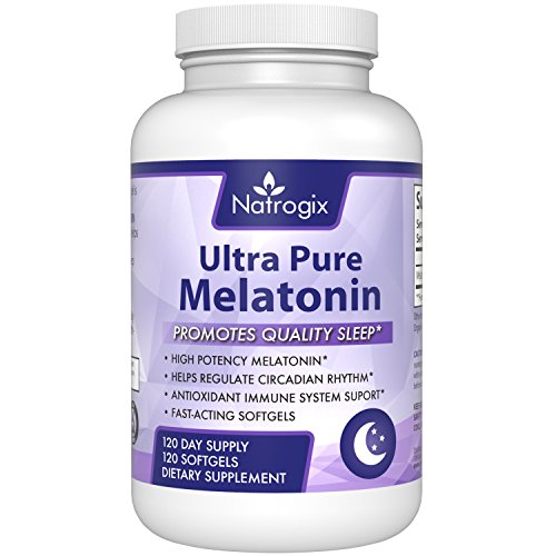 Natural Ultra Pure Melatonin 5mg (4-Month Supply) Easily Absorbed Supplement to Promote Sleep(120 Softgels)