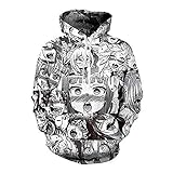 paloli 3D Ahegao Hoodie Sweatshirt Unisex Print Sweater Long Sleeve Tshirt Sets Pullover Tracksuit Zip-Up Jacket