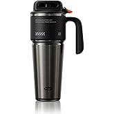 Sidagar 32 oz Tumbler with Handle and Straw, Vacuum Insulated Stainless Steel Travel Mug for Men, Gamer Cup with Push-button Lid, Tactical Gaming Setup Accessory, Fits in Cup Holder - Obsidian Black