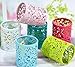 RICISUNG Hollow Rose Flower Pattern Cylinder Pen Pencil Pot Holder Container Organizer