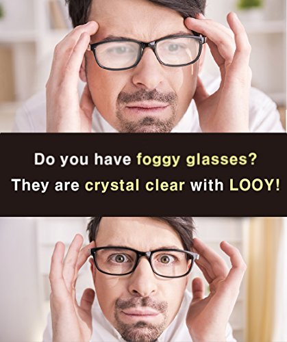 image for [LOOY Antifog Reusable Wipe] - Clear, Fog-Free Eyesight for Glasses, S