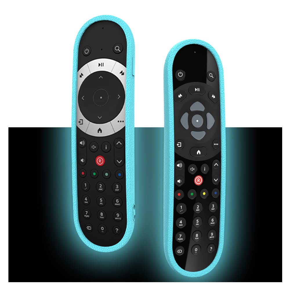 SKY Q Remote Control Cover - Compatible with Sky Q Box, Touch & Non-Touch Remotes - Skin-Friendly, Anti-Lost, Shockproof Protective Case (Luminous Blue)