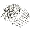 100pcs-Barrel-Swivel-with-Safty-Snap-Connector-Solid-Rings-Fishing-7-B
