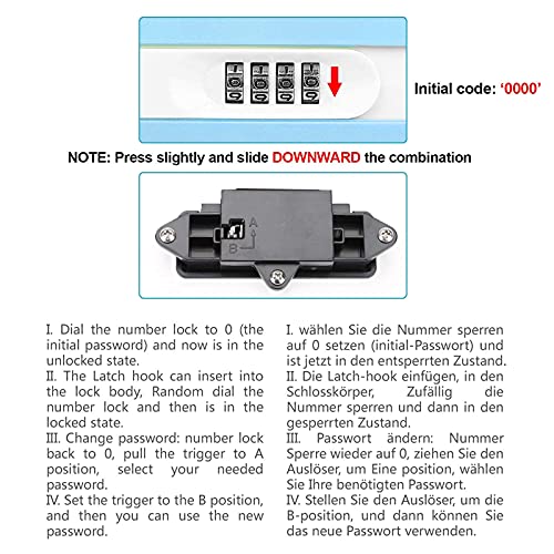 eoere Medicine Box with Combination Lock Separate Compartments