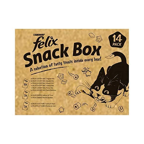 Felix-Snack-Box-Cat-Treat-765g-Pack-of-14 Felix Snack Box Adult Cat Treats 14 x 765g Packs