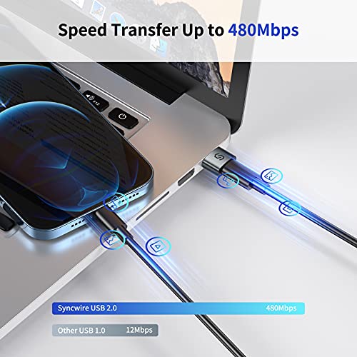 Syncwire USB C Female to USB Male Adapter 2 Pack,Type C to A Converter Adapter Compatible with iPhone 12 11 Pro Max,iPad,Laptops,Samsung Galaxy Note 10 S20 Plus 20 FE Ultra,Google Pixel 5 4 4a 3 2 XL