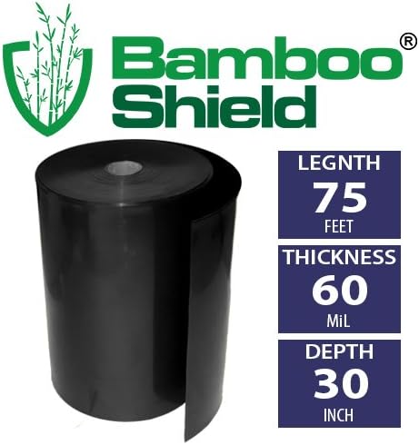 Bamboo Shield - 30 inch x 60 mil bamboo root barrier / water barrier … (75' Long)