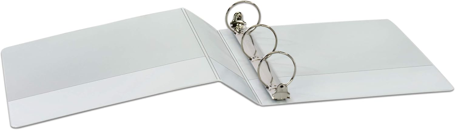 Cardinal Economy 3 Ring Binder, 2 Inch, Presentation View, White, Holds 475 Sheets, Nonstick, PVC Free, 4 Pack of Binders (79520): Office Products