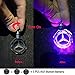 VILLSION 7 Color Changing Car Emblem Keychain with LED Light Key Chain for Car Interior Pendant Accessories