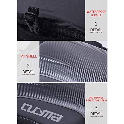 Motorcycle Backpack Carbon Fiber Hard Shell Turtle Bags Waterproof