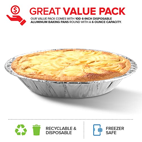 Stock Your Home Inch Aluminum Foil Pie Pans (100 Count - Main Image