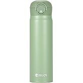 MUCR 17 oz / 500 ml Insulated Water Bottle, Stainless Steel Thermo Coffee Travel Mug, Thermal Cup with Snap Flip Lid, BPA Free for Hot and Cold Drinking, Green