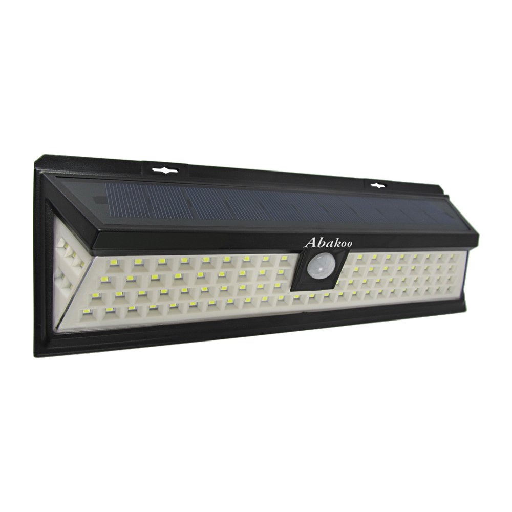 Abakoo Upgraded Solar LED Light, 90 LEDs Super Bright Outdoor Motion Sensor Solar Powered Lights, Waterproof Wide Lighting Angle, for Back Door Step Stair Fence Deck Driveway Patio Yard Garden(1 PACK)