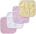 Spasilk 100% Cotton Hooded Terry Bath Towel with 4 Washcloths, Pink Butterfly