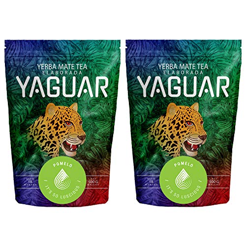 Yerba Mate Yaguar Pomelo Mate Tee mit Pampelmuse Früchten Brasilianischer Mate Tee Mate Tee (1000g (2x500g))