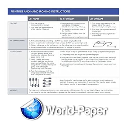 INKJET TRANSFER FOR WHITE FABRIC: IRON-ON "JET PRO SOFT STRETCH" (8.5"x11") 50Pk :) - Image 7