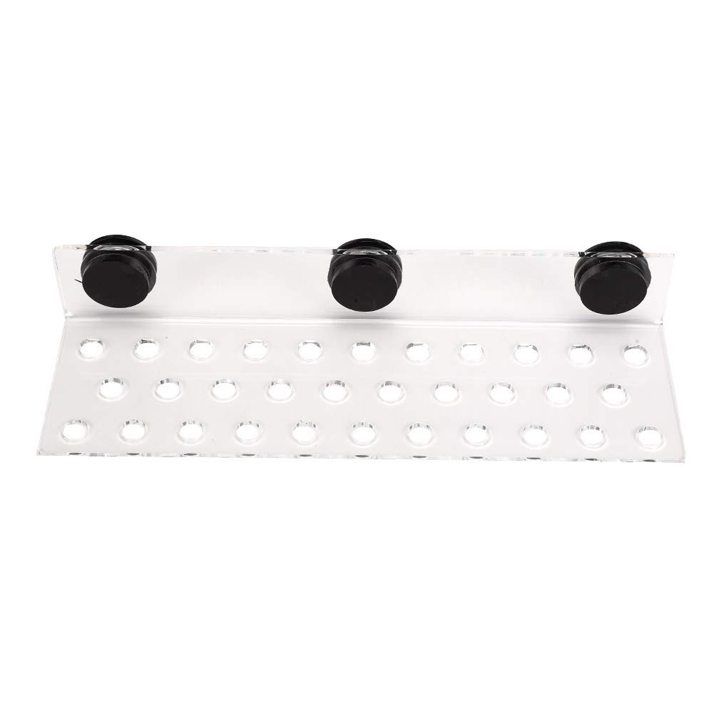 Cikonielf Magnetic Acrylic Coral Frag Rack for Aquarium - Transparent 32 Hole Coral Holder Support with Bracket Base