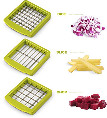 Tiabo Vegetable Chopper Slicer Dicer - Onion Chopper 3 Blade Chop Slice Dice - No More Tears Onion Slicers Choppers - Cheese - Onions - Fruits Vegetable Cutter