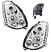 SPPC Headlights Chrome Projector (Hid Compatible and CCFL Halo) Assembly Set For Infiniti G35 2 Door - (Pair) Driver Left and Passenger Right Side Replacement Headlamp