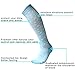 Graduated Compression Socks for Women & Men 20-30 mmHg - Moderate Compression Stockings For Running, Crossfit, Travel- Suits, Nurse, Maternity Pregnancy, Shin Splints (S/M, Blue & Flower)
