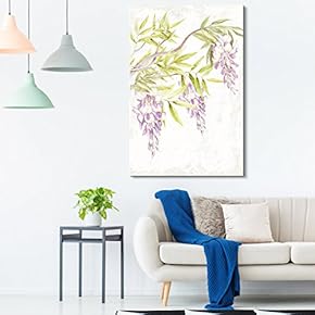 Canvas Wall Art - Vintage Style Purple Flowers - Giclee Print Gallery Wrap Modern Home Art Ready to Hang - 12x18 inches