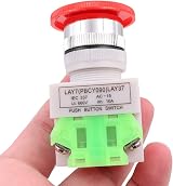 WANGCL 2PCS Emergency Stop Rotary Switch 1NO 1NC 22mm LAY37-11ZS view 3