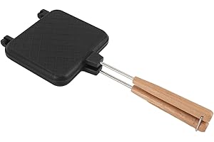 Double Sided Frying Pan, Stovetop Sandwich Maker with Non Stick Coating, Aluminum Sandwich Flip Pan for Gas and Induction Sto