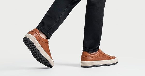 JOUSEN MEN’S CASUAL SHOES RETRO MEN’S CASUAL DRESS SNEAKERS COMFORTABLE LIGHTWEIGHT CASUAL SNEAKERS SHOES FOR MEN(AMY5150 YELLOWBROWN 12)