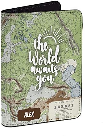 Vintage Map Collection - Personalized RFID Passport Holder for Women and Men