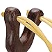 TOPRADE Brown Color Wooden Hunting Slingshot with Cotton Ammo for Catapult Game,Hunting-for Kids Children Adults (BROWN)