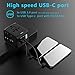 Universal Travel Adapter, OSPORTFUN All-in-one International Power Adapter with 2.4A Dual USB, European Adapter Travel Power Adapter Wall Charger for UK, EU, AU, Asia Covers 150+Countries (Black)