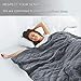 Weighted Blanket Duvet Cover 41x60Inches, JOLLYVOGUE Cozy Soft Removable Minky Dot Cover Machine Washable with Zipper and 8 Ties-Dark Grey