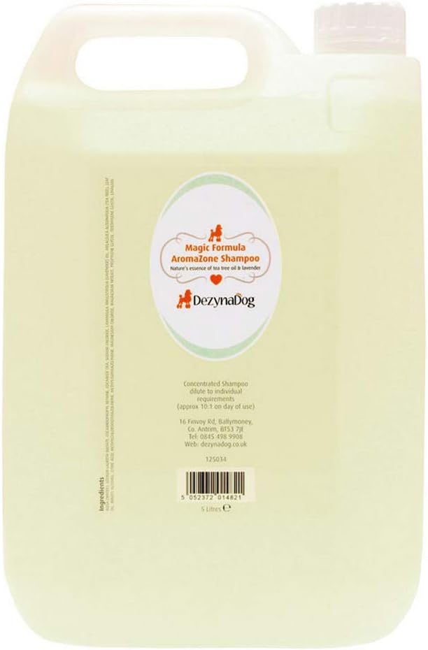 DezynaDog Magic Formula Aromazone Pet Shampoo, 5 Litre, 5 l (Pack of 1)