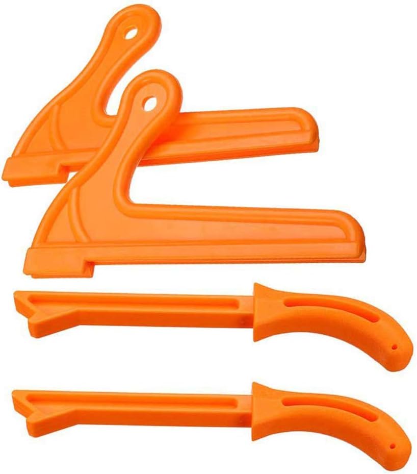 yodaliy Push Stick Set, 4 Pieces V-Shaped Safety Push Stick Table Saw Accessories Hand Protection for Carpentry Table Working Blade Router Protect Woodworkers(Orange)