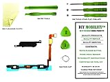 Samsung Galaxy Note 2 Black Home Button and Home Menu Touch Sensor Flex Cable PREMIUM Kit with DM Tools, Cleaning Cloth, and Instructions Included N7105 N7100 I605 R950 I317 T889 L900 - DIYMOBILITY