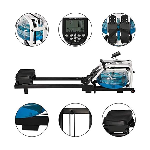 BZLLW-Water-Resistance-Rowing-Machine-Home-UseSimulate-Underwater-Sound-Indoor-RowerFoldable-Rowing-Machinewith-LCD-DisplayDisplay-TimeSpeedDistanceCaloriesEtc BZLLW Water Resistance Rowing Machine Home Use,Simulate Underwater Sound Indoor Rower,Foldable Rowing Machine,with LCD…