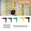 10 Uds P3014 4mm Banana Plug 90 Grados ángulo Recto Seguridad Sello Protección Envuelto Soldadura Tipo Autoensamblaje Conector De Cable De Audio Enchufes