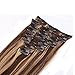100% Real Remy Clip in Hair Extensions 16-22inch Grade AAAAA Natural Hair Full Head Standard Weft 8 Pieces 18 Clips Long Soft Silky Straight (20